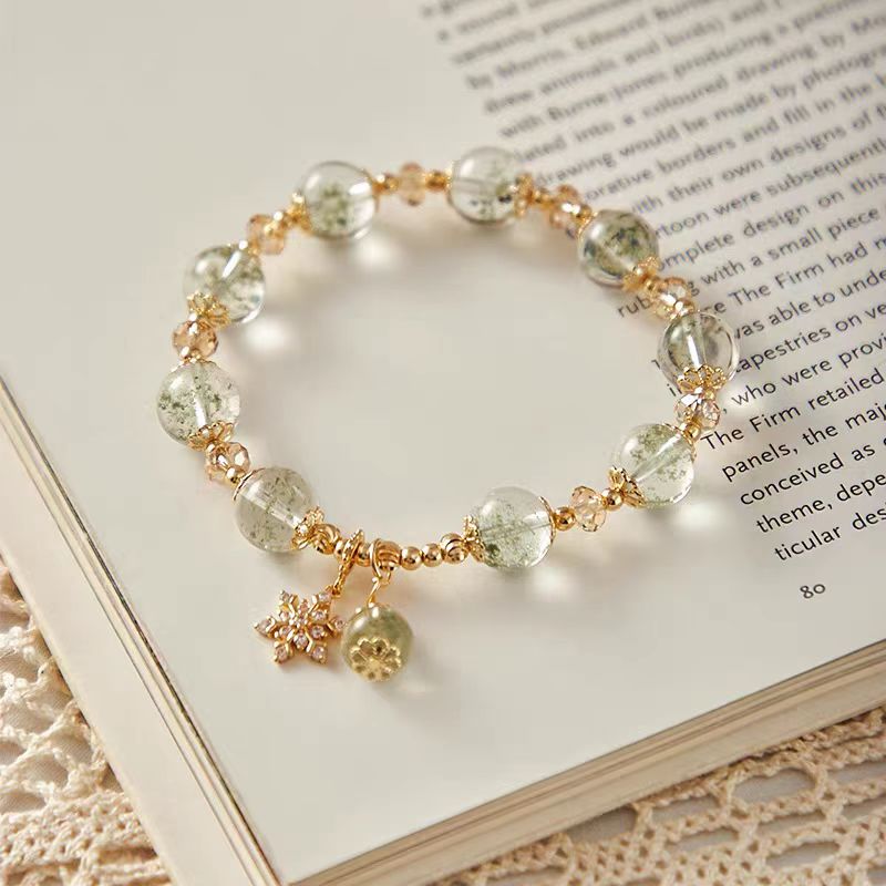 Green Phantom & Clear Quartz Harmony Bracelet