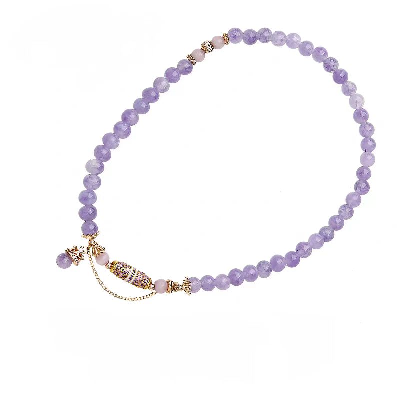 Dual-Layer Amethyst Crystal Bracelet