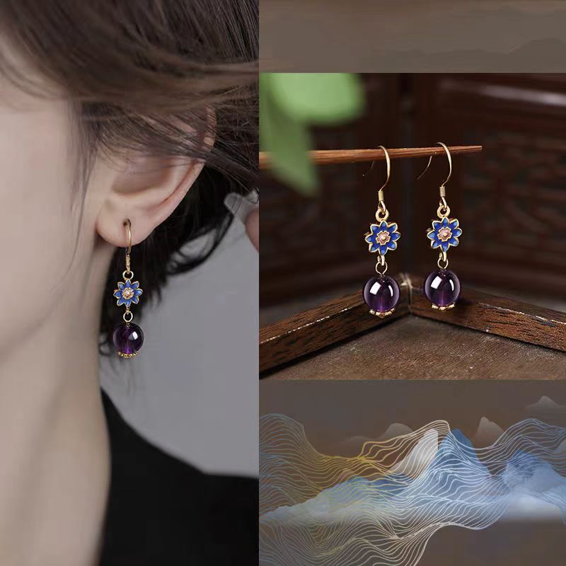 Amethyst Drop Earrings