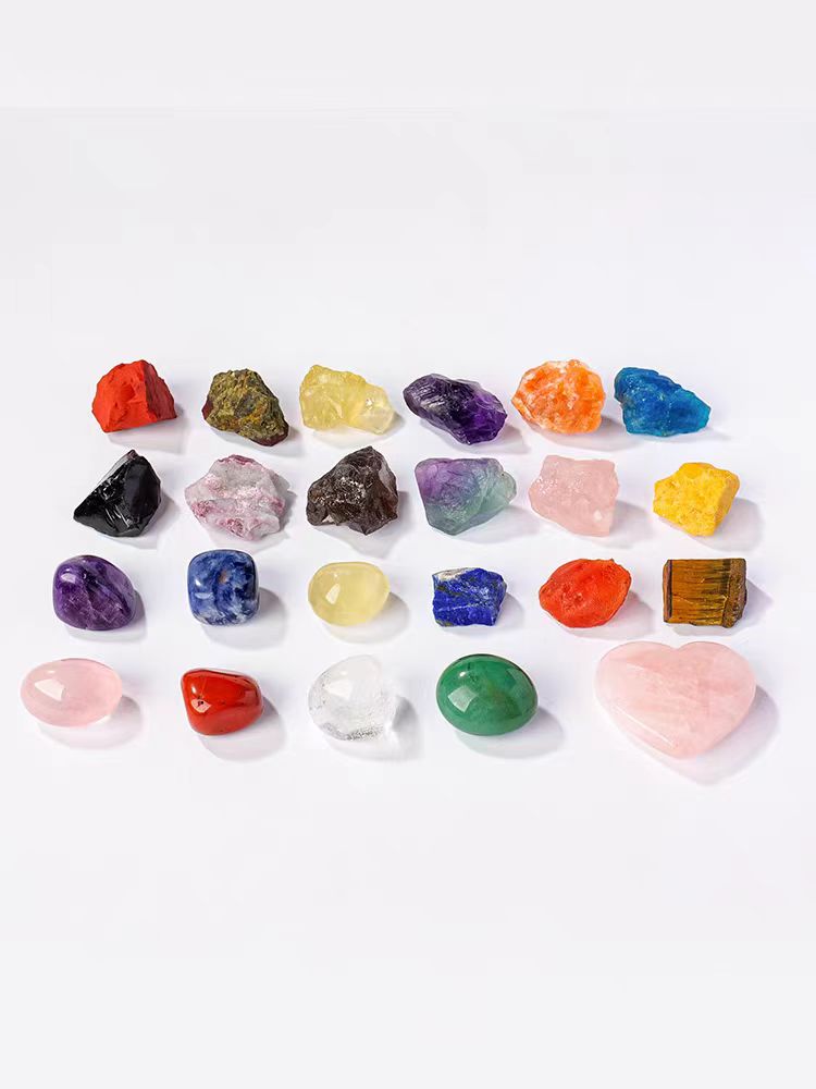 Crystal Gemstone Discovery Set – 24 Natural Crystals for Kids’ Learning