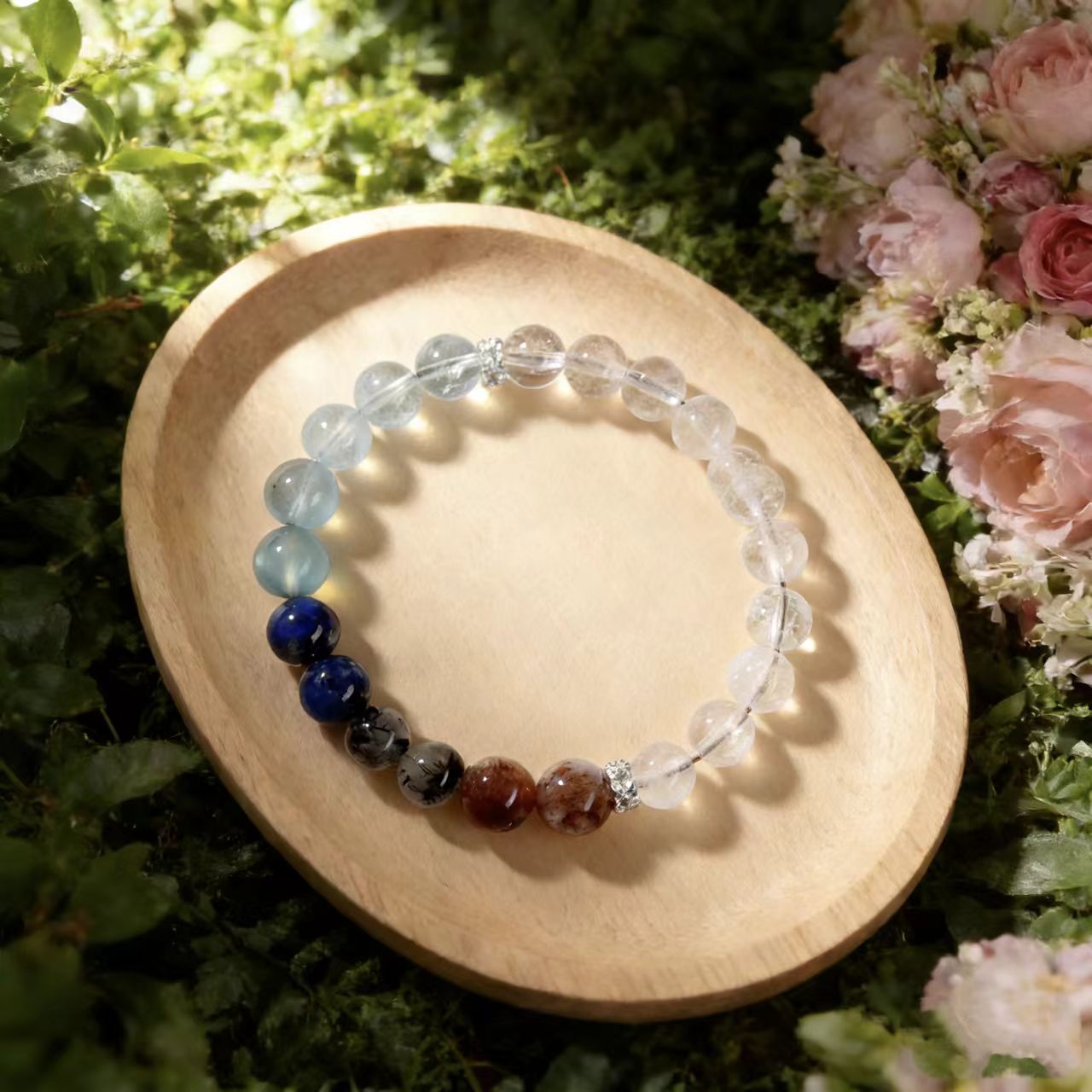 Metal & Water Element Crystal Bracelet
