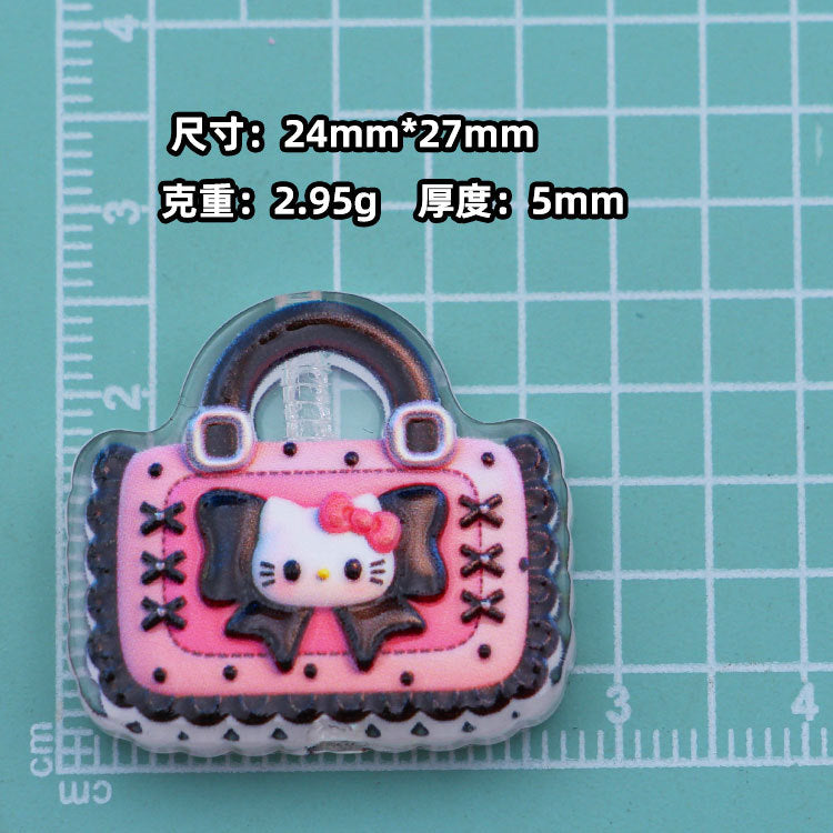Premium Embossed Cat Acrylic Charms – Cute DIY Beads for Pens, Phone Straps, Keychains & Jewelry Accessories (10pcs)
