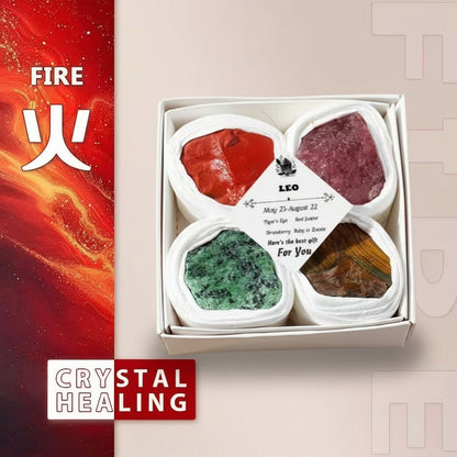 Zodiac Crystal Gift Box – 12 Natural Gemstone Sets