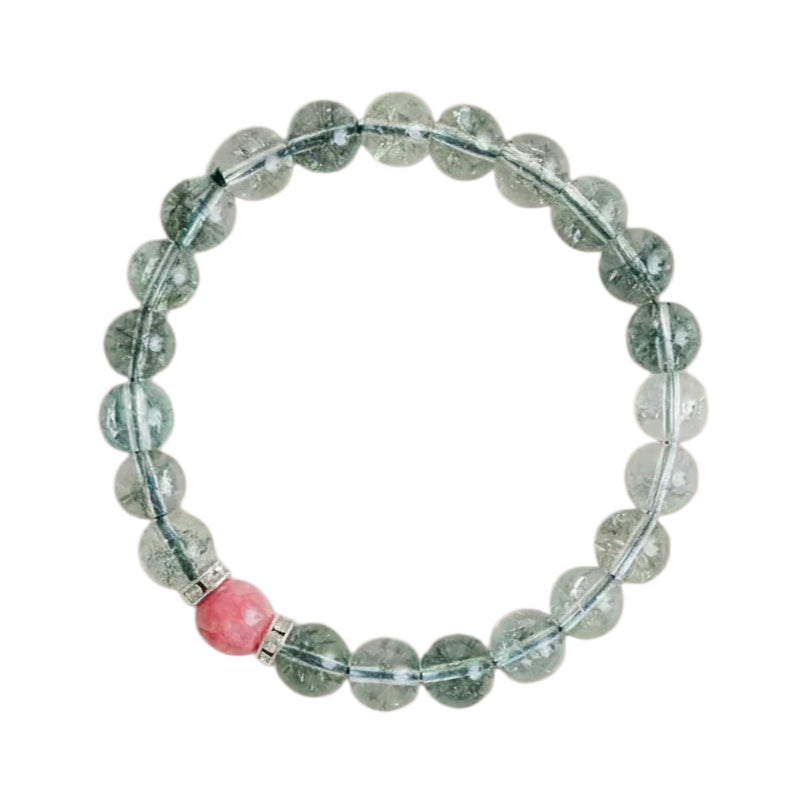 Green Phantom Quartz Crystal Bracelet – Clarity & Wealth