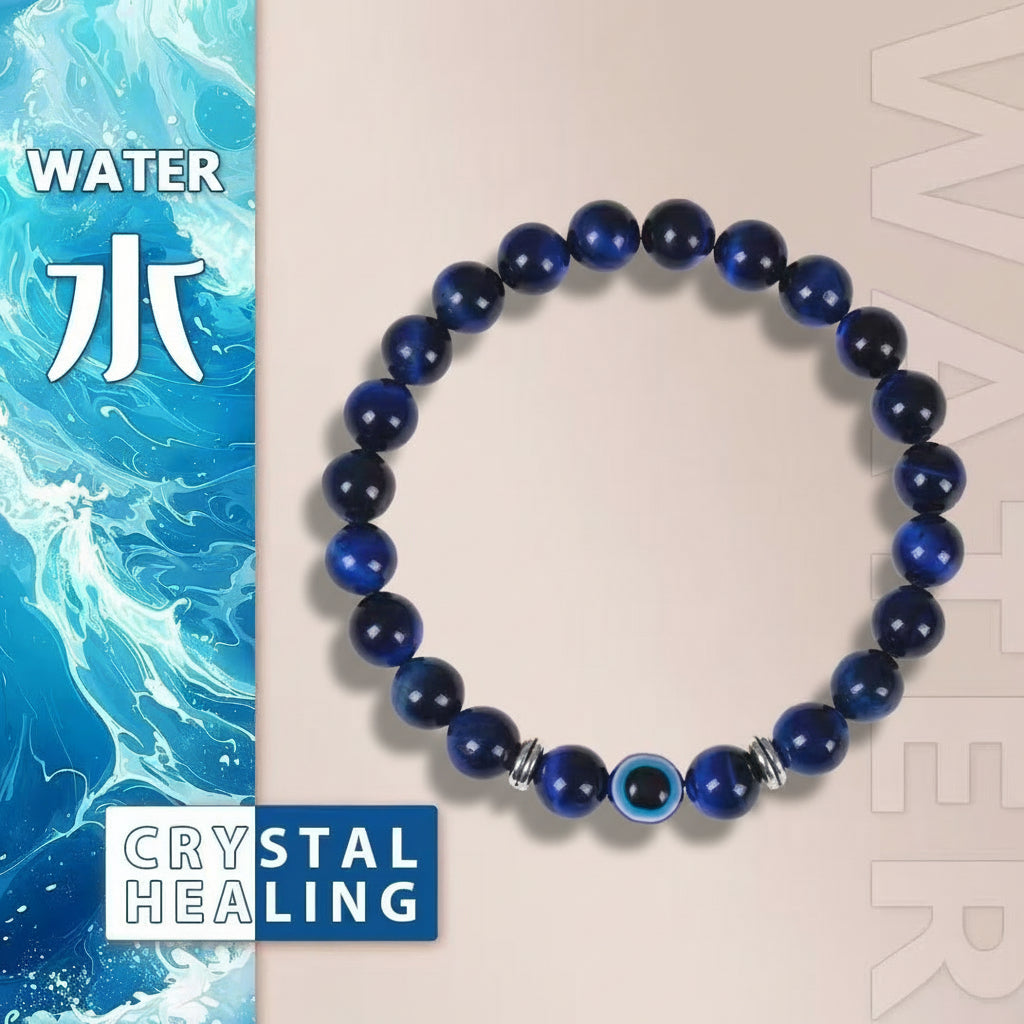 Blue Tiger Eye Protection Bracelet – Evil Eye Energy Shield