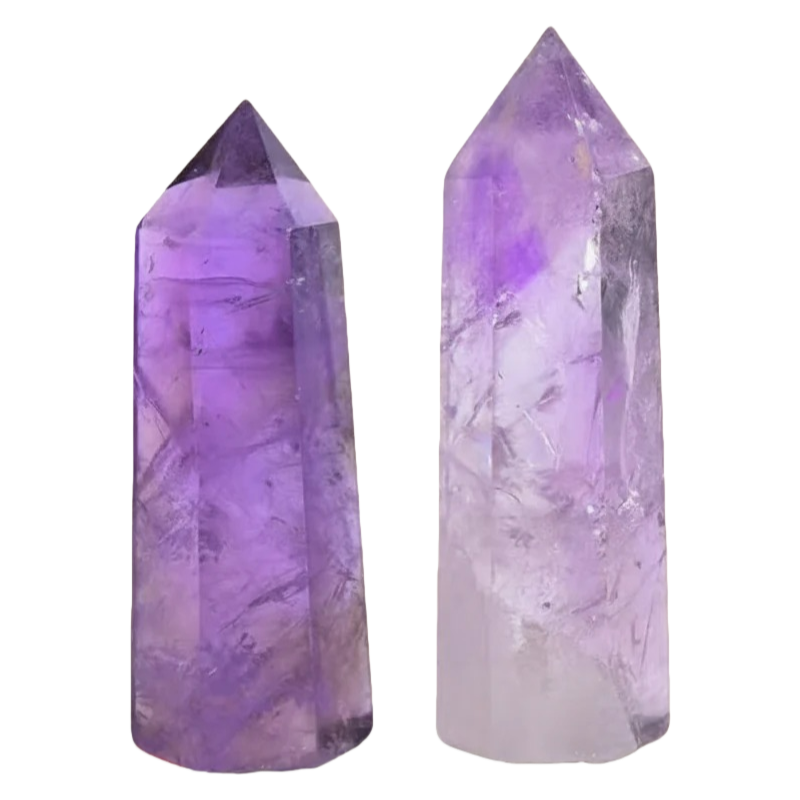 Natural Hexagonal Amethyst Crystal Tower