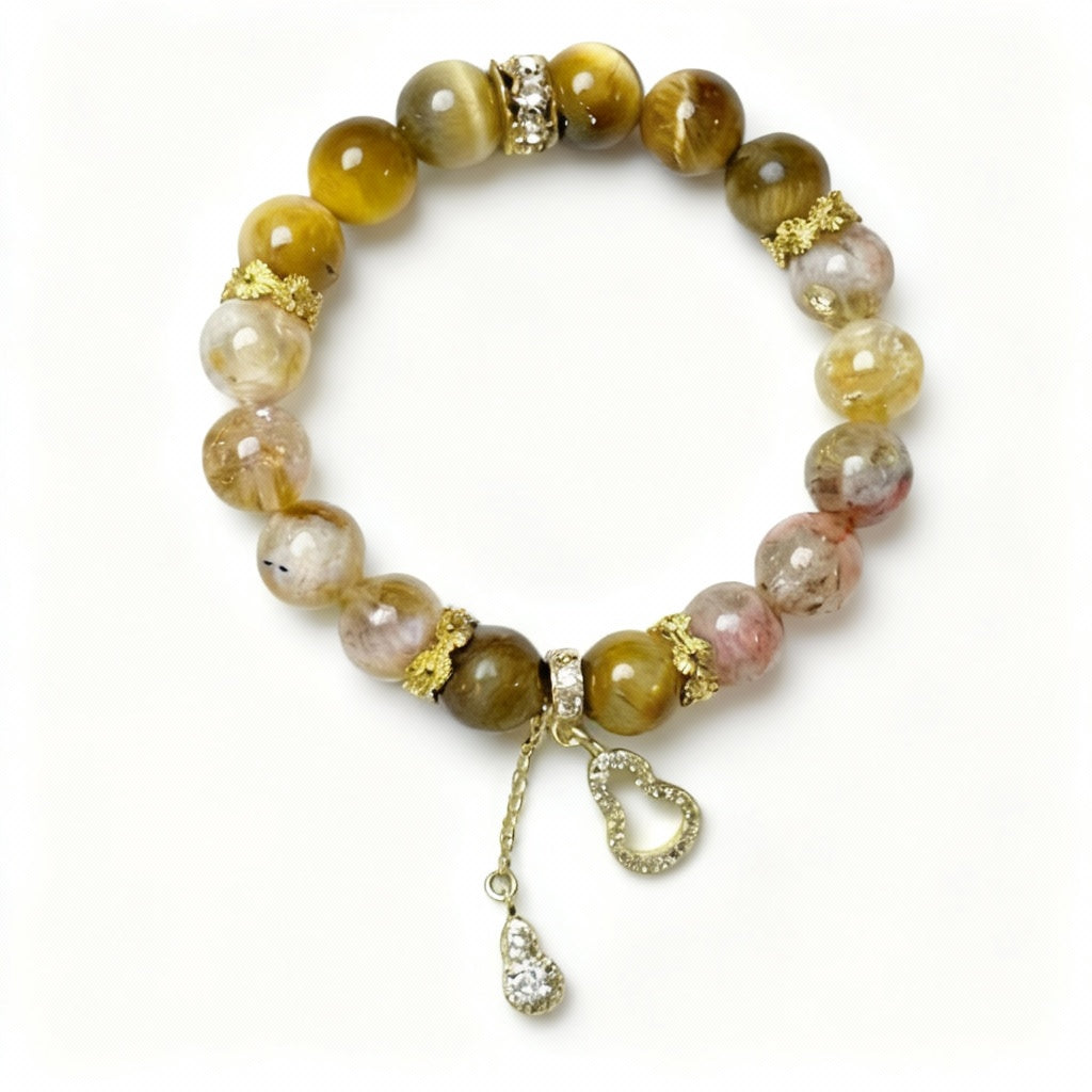Natural Tiger’s Eye & Citrine Bracelet