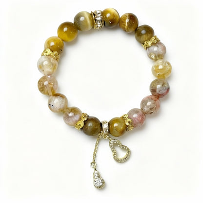 Natural Tiger’s Eye & Citrine Bracelet