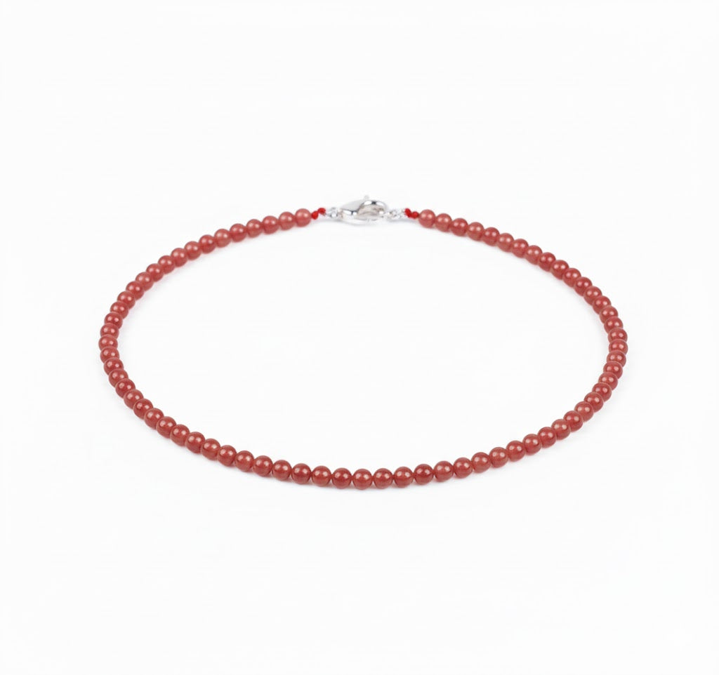 Rose Strawberry Crystal Necklace
