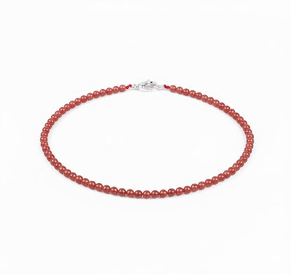 Rose Strawberry Crystal Necklace