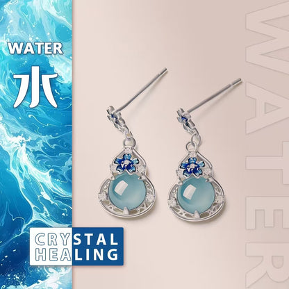 Jade Serenity Earrings — Natural Aquamarine