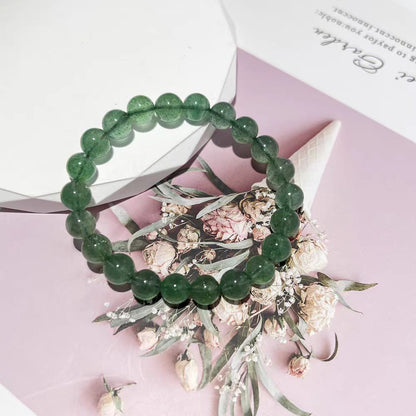 Green Strawberry Quartz Bracelet