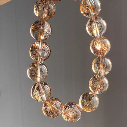Golden Foil Rutilated Quartz Bracelet