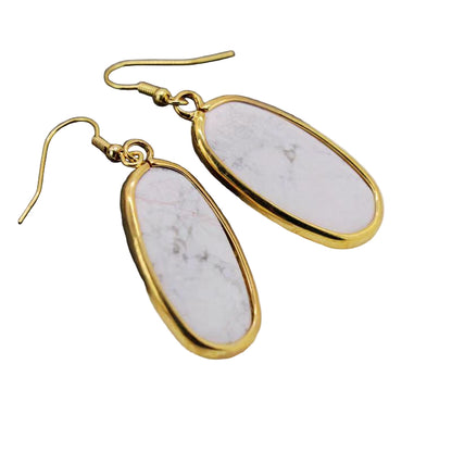 White Howlite Crystal Earrings