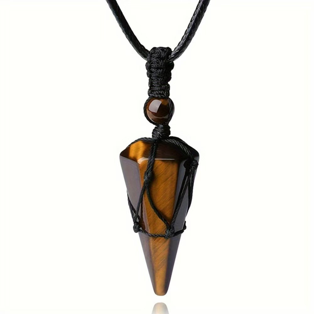 Natural Amethyst Hexagonal Crystal Pendant