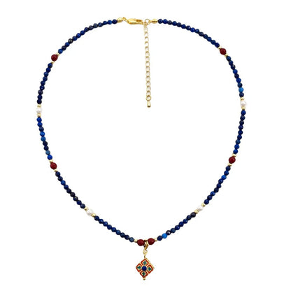 Lapis Lazuli Intentional Bead Feng Shui Necklace