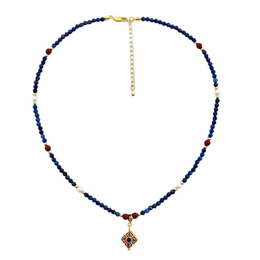 Lapis Lazuli Intentional Bead Feng Shui Necklace