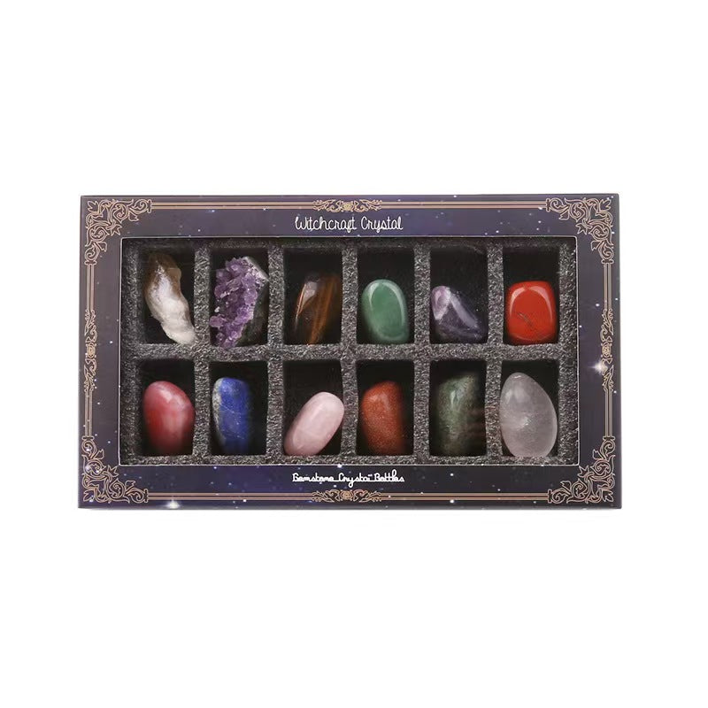 Chakra Crystal Energy Box – 12 Natural Gemstones