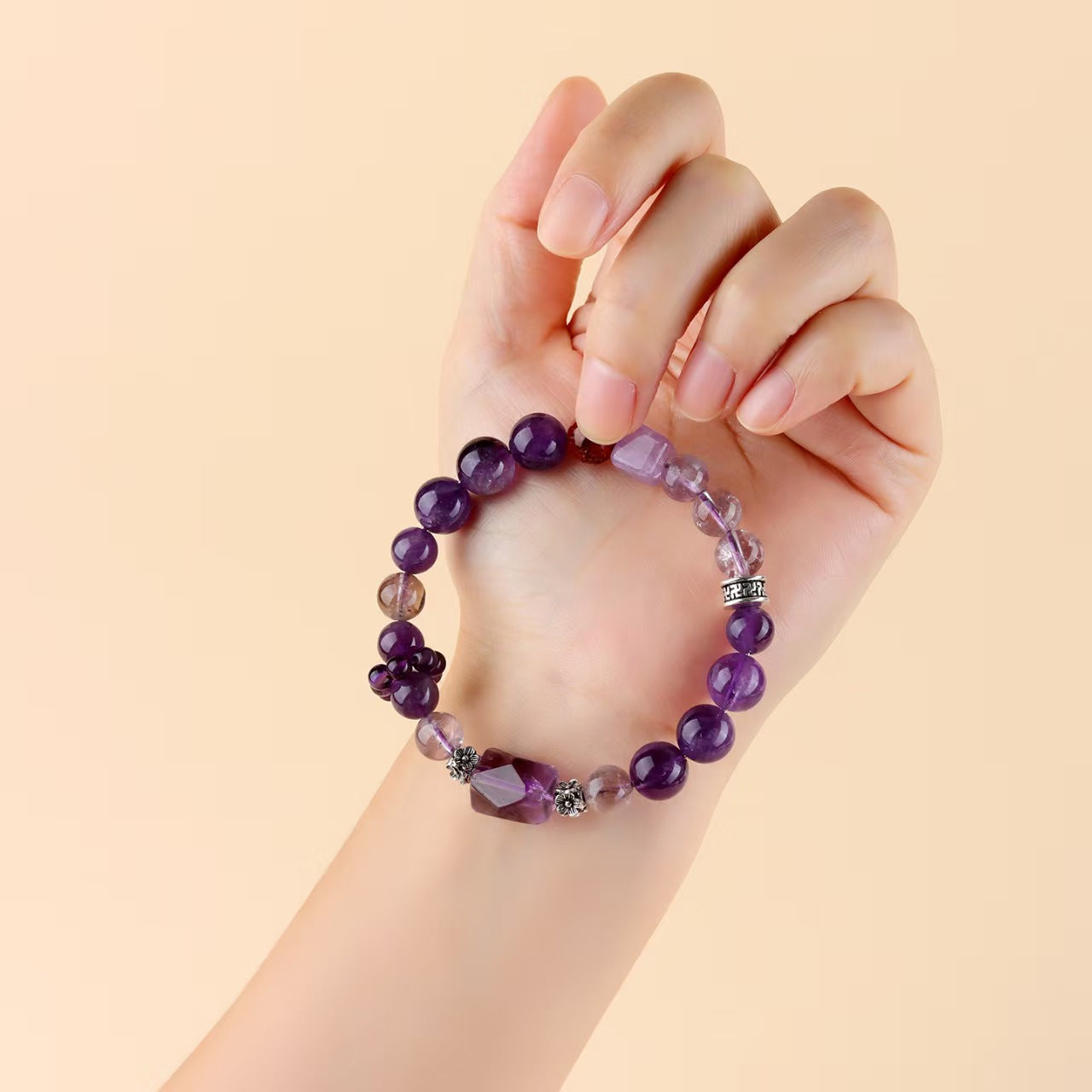Natural Amethyst Crystal Bracelet
