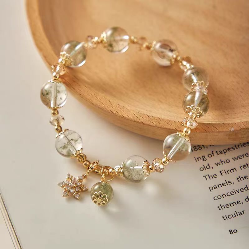 Green Phantom & Clear Quartz Harmony Bracelet