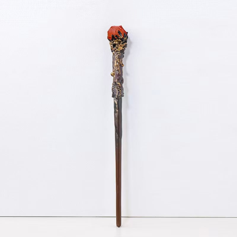 Handcrafted Crystal Accent Wand — Resin & Natural Stone Decorative Stick