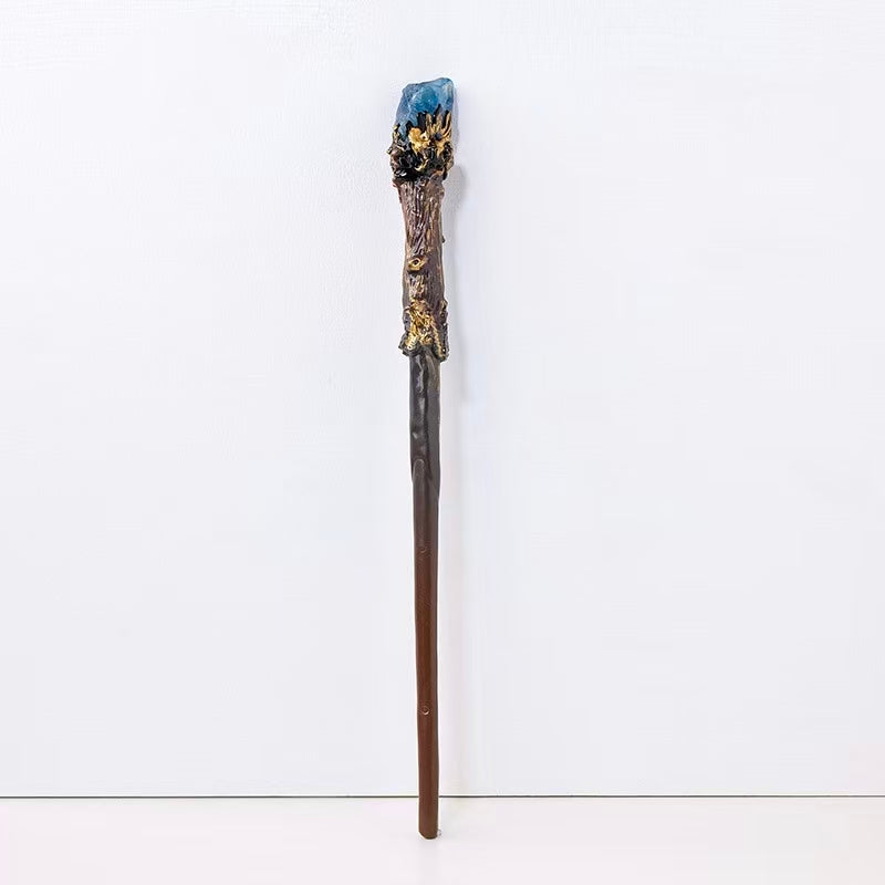 Handcrafted Crystal Accent Wand — Resin & Natural Stone Decorative Stick