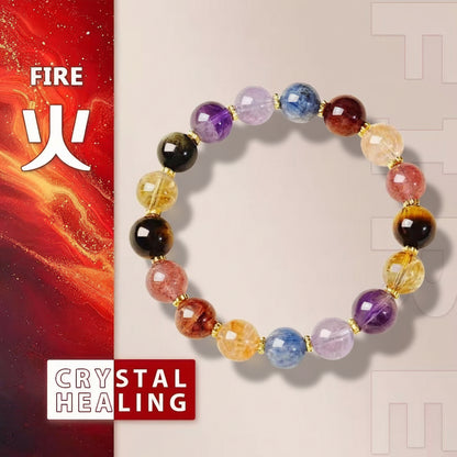 9mm Rainbow Multi-Crystal Bracelet