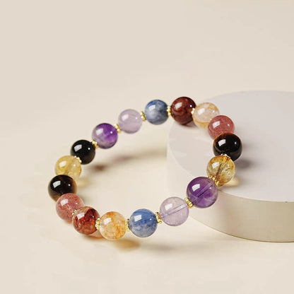 9mm Rainbow Multi-Crystal Bracelet