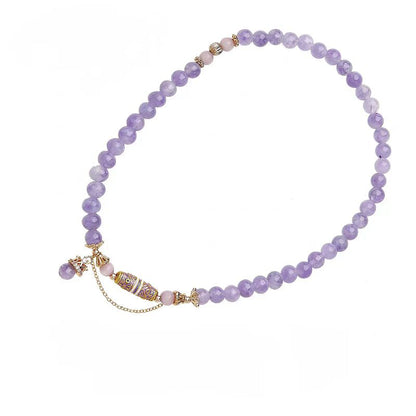 Dual-Layer Amethyst Crystal Bracelet