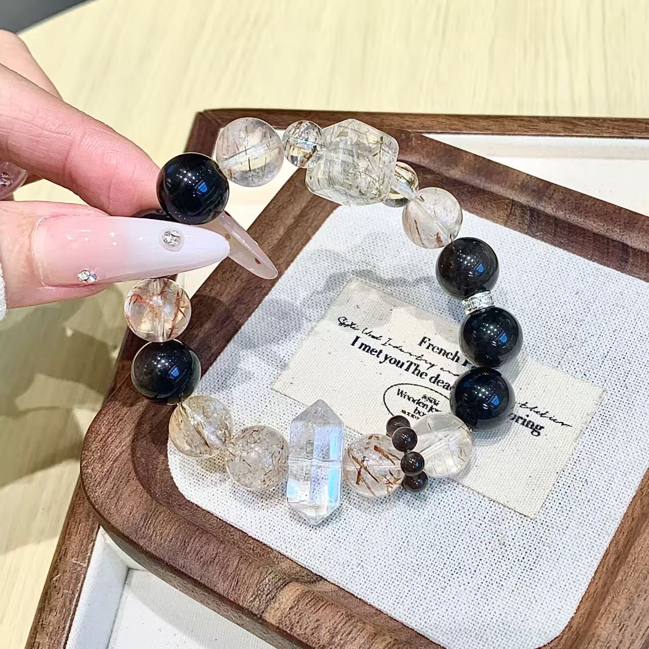 Black Rutile Quartz Protection Bracelet