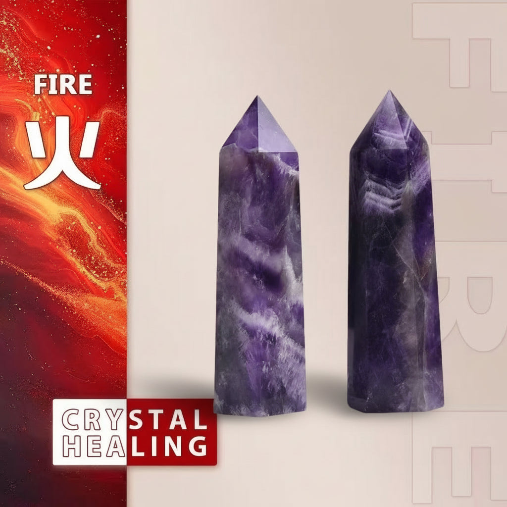 Natural Six-Sided Amethyst Crystal Tower