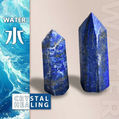 Natural Six-Sided Lapis Lazuli Crystal Tower