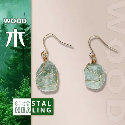 Raw Crystal Dangle Earrings