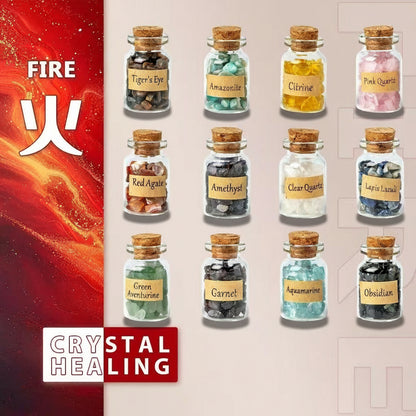 Crystal Wish Bottle – Natural Gemstone Mini Jar