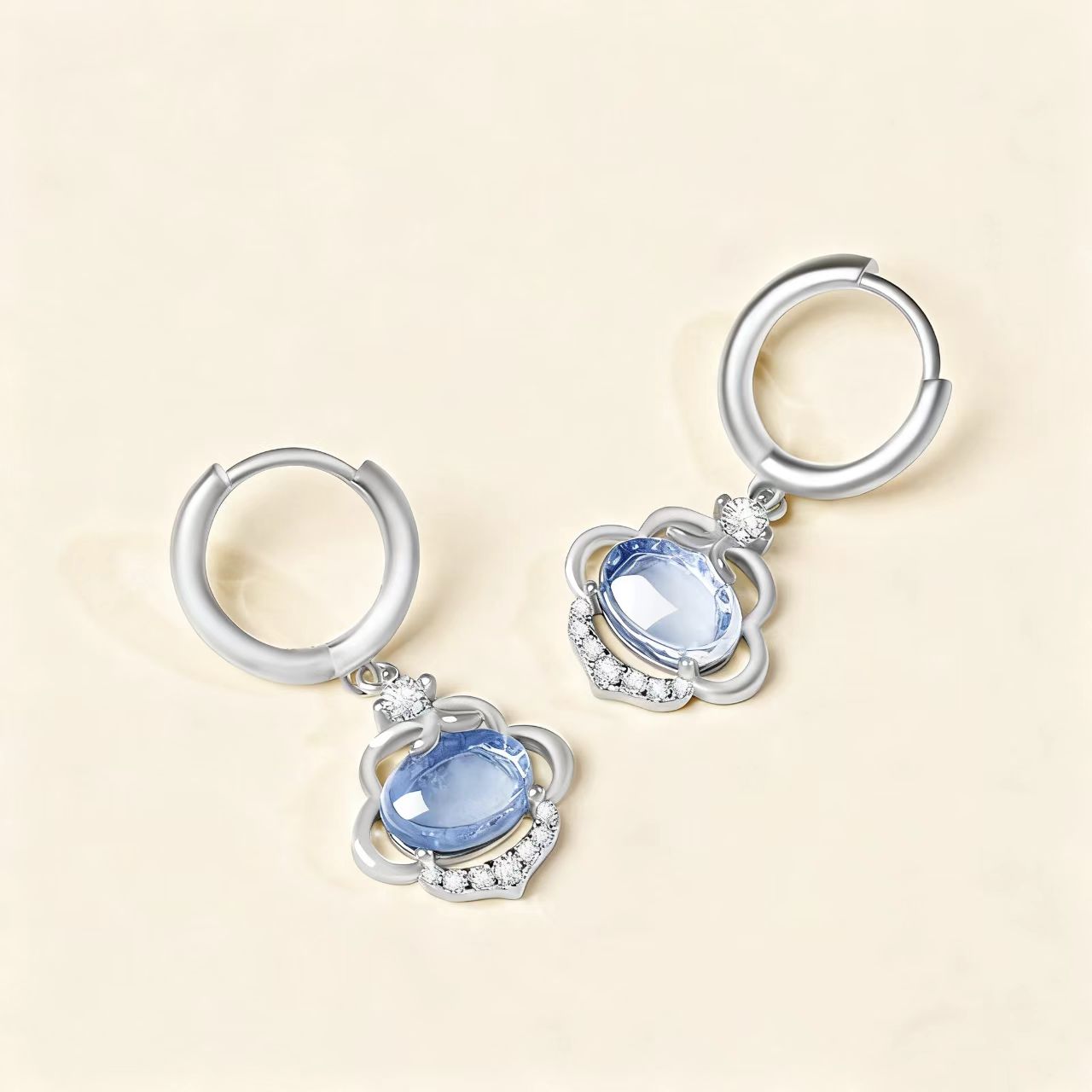 Blue Crystal Harmony Earrings