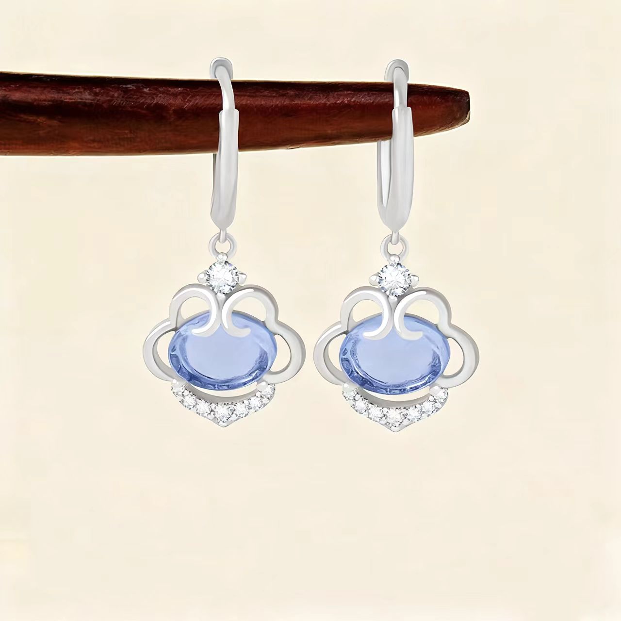 Blue Crystal Harmony Earrings