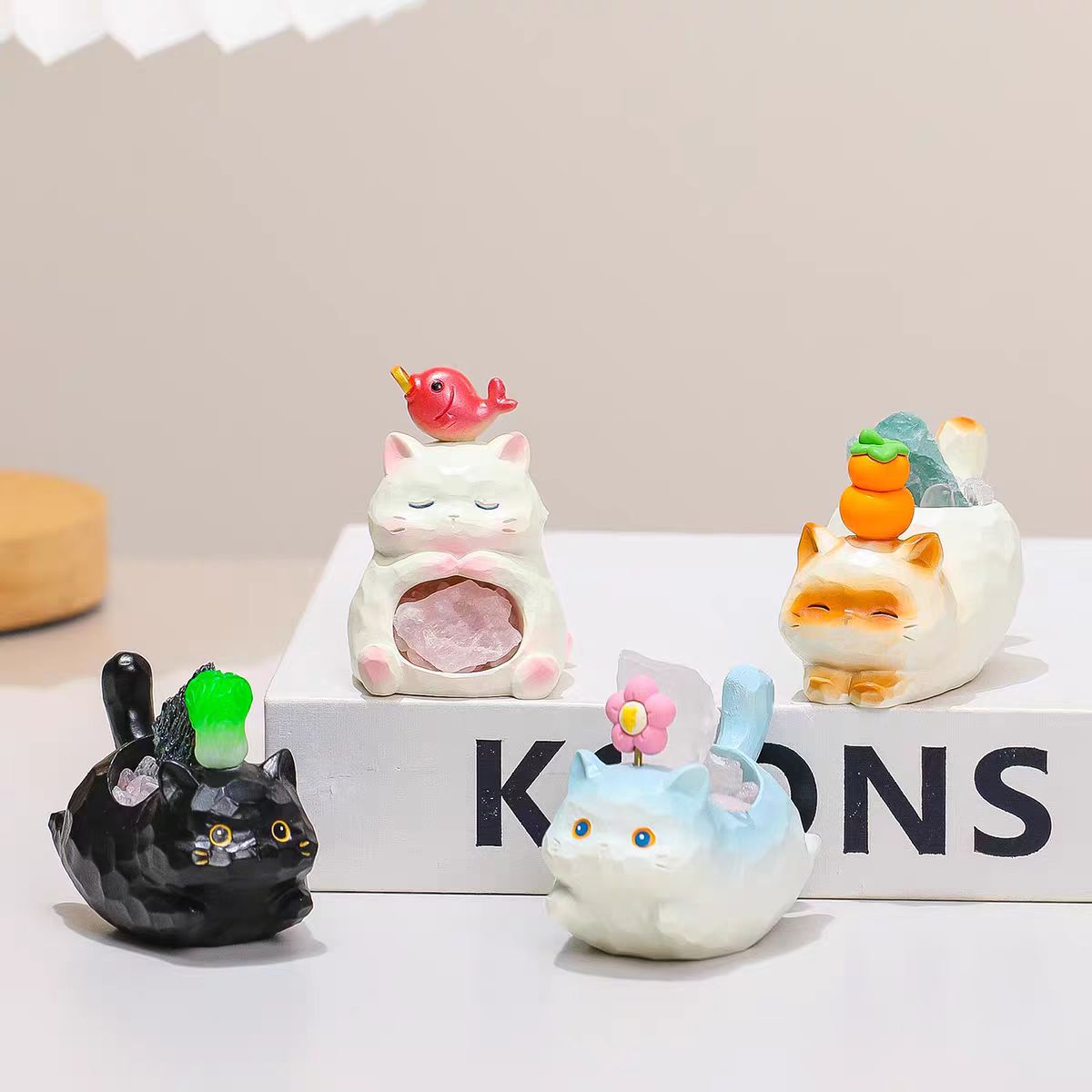 🐾 Cat Energy Crystal Secret Box – Desk Decor Series
