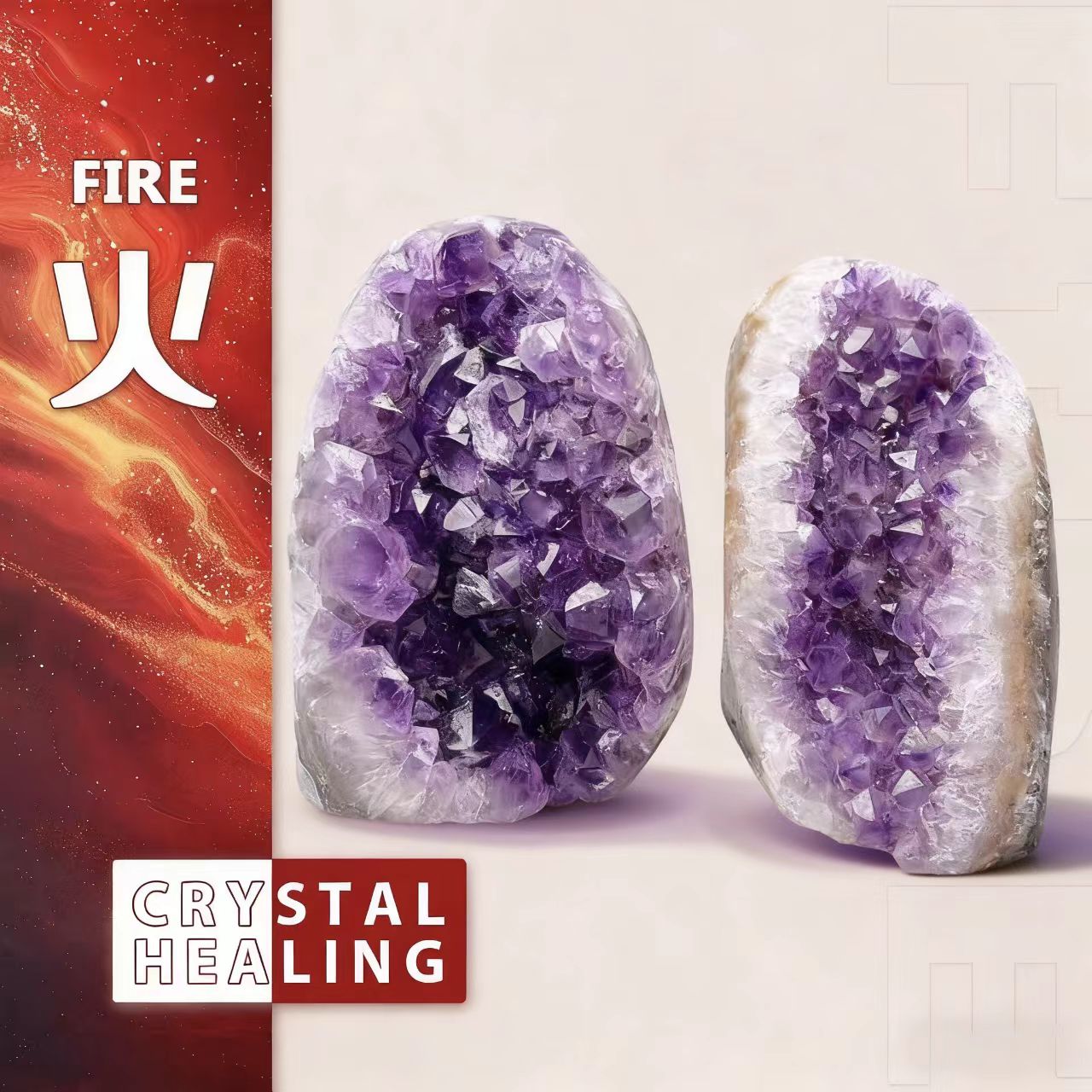 Natural Amethyst Crystal Cluster Geode – Raw Standing Druzy Display for Energy & Home Décor