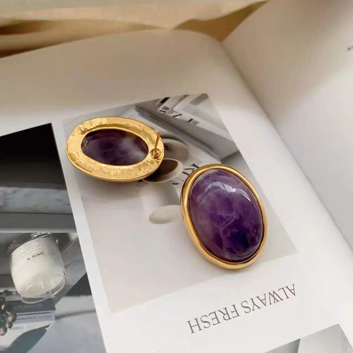 Amethyst Energy Drop Earrings