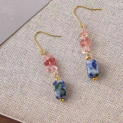 Strawberry Quartz & Sodalite Earrings