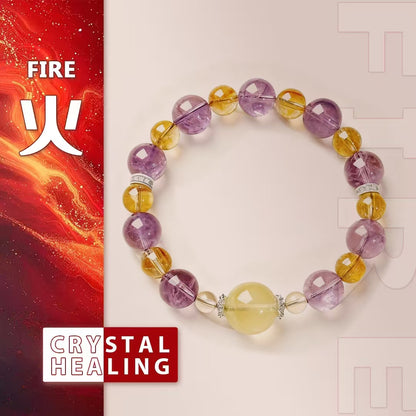 Amethyst and Golden Citrine Harmony Bracelet