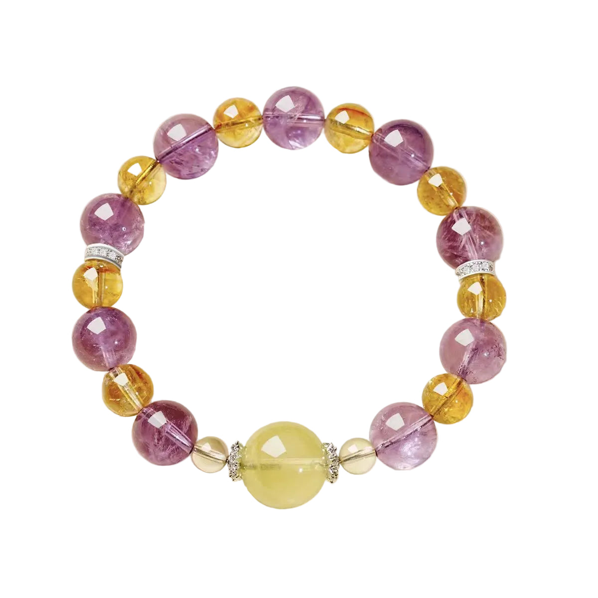 Amethyst and Golden Citrine Harmony Bracelet