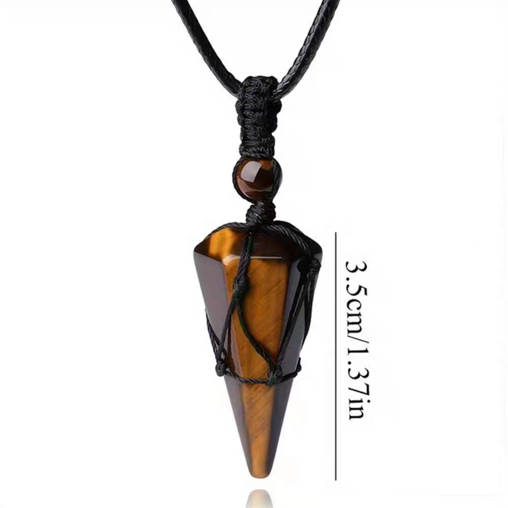 Natural Amethyst Hexagonal Crystal Pendant