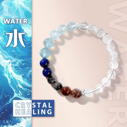 Metal & Water Element Crystal Bracelet