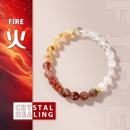 Fire & Metal Element Crystal Bracelet