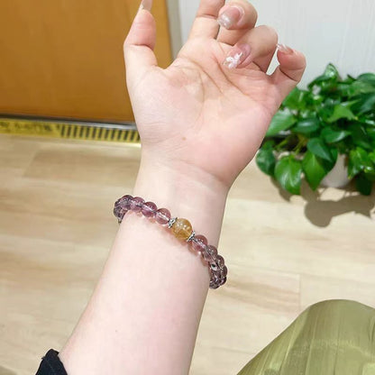 Natural Amethyst and Citrine Harmony Bracelet