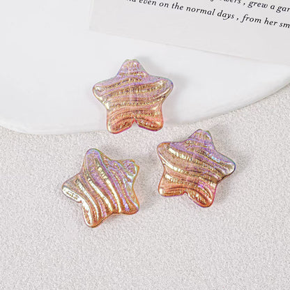 23mm Iridescent Star Beads – Oil Painting Color Plated Acrylic Charms | DIY Jewelry,  Phone Charm Making 20pcs