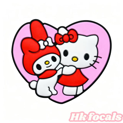 Kawaii Cartoon Kitty Silicone Focal Beads 🐱 | DIY Pacifier Clips, Keychains & Jewelry Making Supplies (Mixed Designs)20 pcs