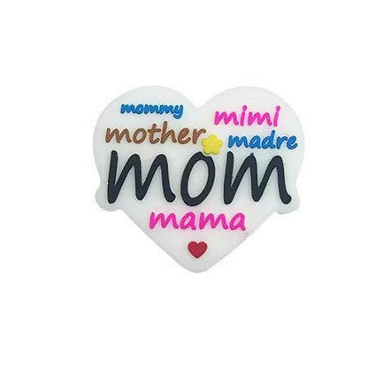 New Silicone Mother's Day Beads – 30mm Focal Drop Resin Beads for DIY Jewelry, Pens, Keychains & Craft Supplies