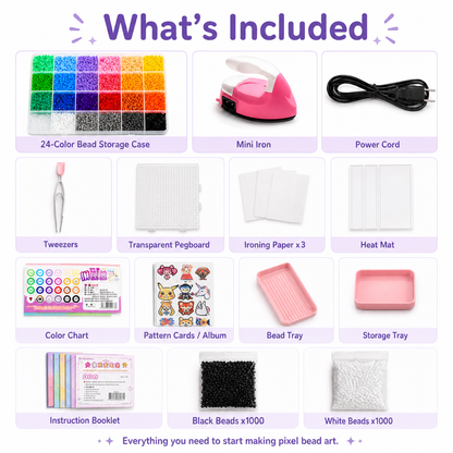 Perler Beads DIY Craft Kit | Complete Fuse Bead Set for Creative Fun